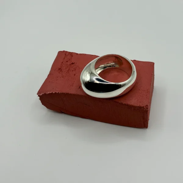 Pebble ring in silver, preview image