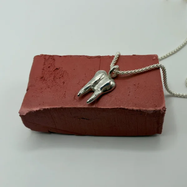 Tooth Charm pendant in silver, preview image